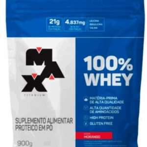 Suplemento en pó Max Titanium Proteínas Proteínas sabor Morango x 900g